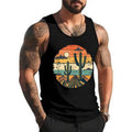 Cute vintage retro sunset saguaro cactus cacti desert plant Unisex Tank Top, Cotton, Size S-3XL T-Shirts, Hoodie, Sweatshirt