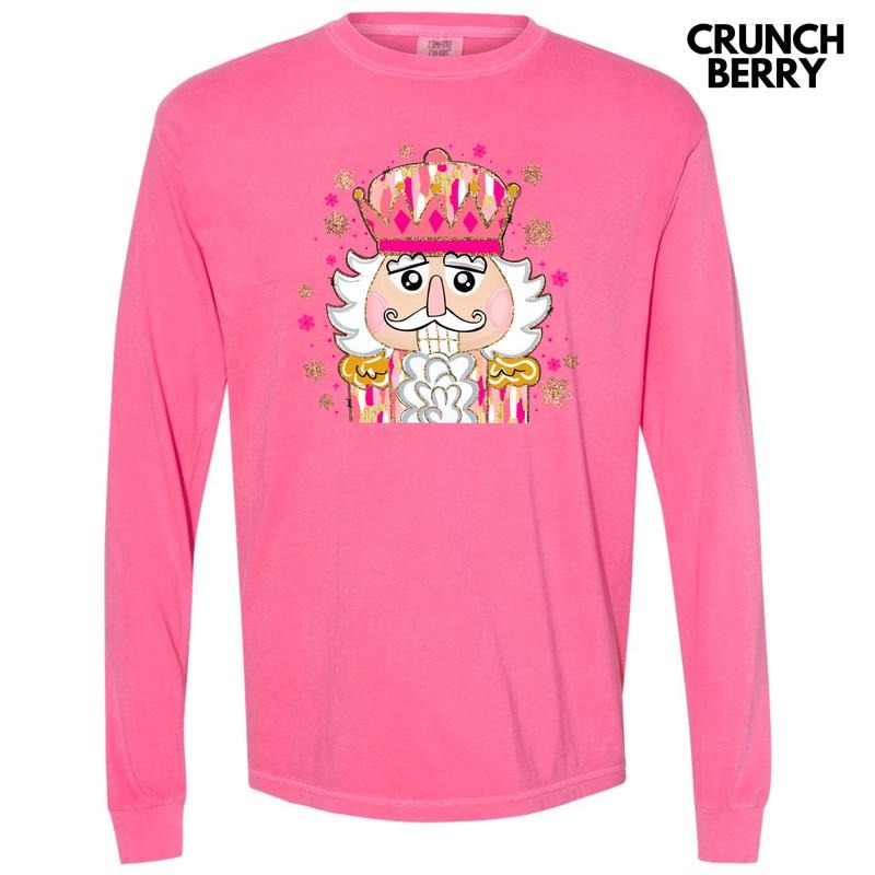 Cutie Pink Nutcracker Long Sleeve Comfort Colors T-Shirt 'NLB' Hoodie, Sweatshirt | GrindPrints.com