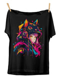 Cyberpunk Anime Girl T-Shirt | Futuristic Techwear, Harajuku Clothing | Kawaii Manga Shirt Hoodie, Sweatshirt
