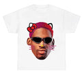 D.Rodman Pink Kitty Graphic Tee Cotton Fabric Hoodie, Sweatshirt | GrindPrints.com