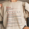 D&D Mom Stat Block Shirt, DnD Mom Shirt, Mothers Day T-shirt Sweatshirt, hoodie Gift for Her | GrindPrints.com