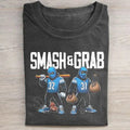 D..e.t.r.o.i.t Football S.m.a.sh and G.ra.b Unisex T-shirt, Breathable Soft Cotton, Casual Round Neck, Regular Fit,...