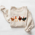 Сute Christmas Chickens Sweatshirt, Christmas Farm Sweatshirt, Funny Christmas Chicken Sweatshirt, Christmas Sweatshirt,...