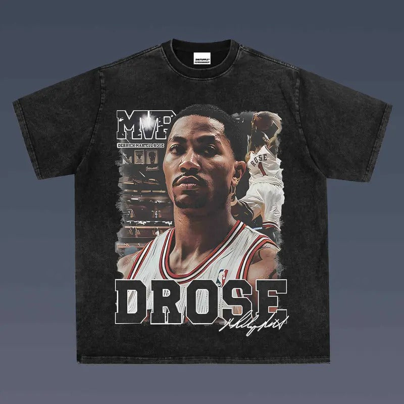 DERRICK ROSE 1.9 TEE | VINTAGE TEE GRAPHIC T-SHIRT SWEATSHIRT HOODIE | SPORT TEE -  GIFT FOR FAN | GrindPrints.com