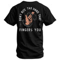 DON'T BITE THE HAND THAT FINGERS YOU MEN'S Top T-SHIRT Hoodie, Sweatshirt | GrindPrints.com