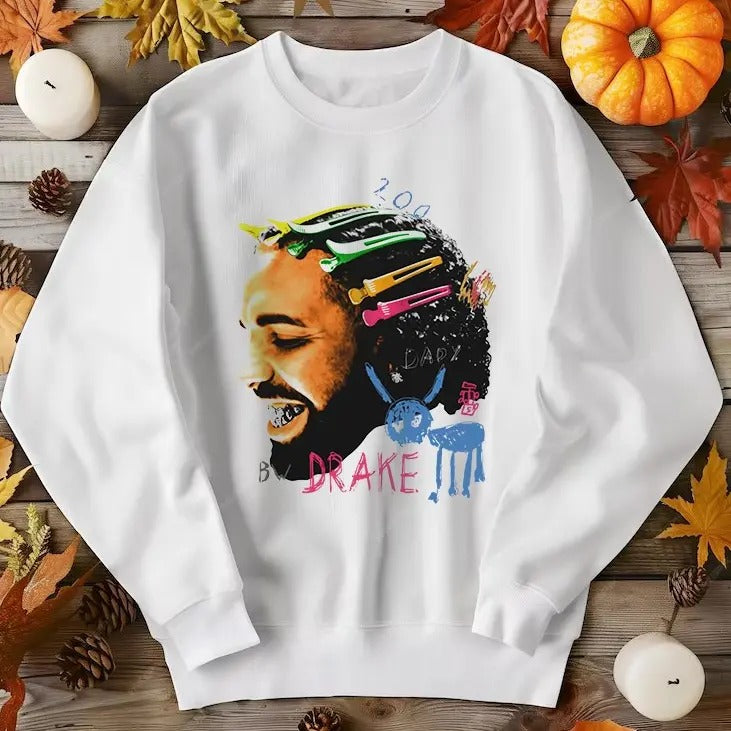 DRAKE GRAPHIC Sweatshirt For All The Dogs Rap Tee Concert Merch Hip Hop Sweatshirt Hoodie | GrindPrints.com