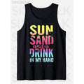 DRINK Print Tank Top Cotton Crew Neck Sleeveless Tank Top Casual Top Summer T-Shirts, Hoodie, Sweatshirt
