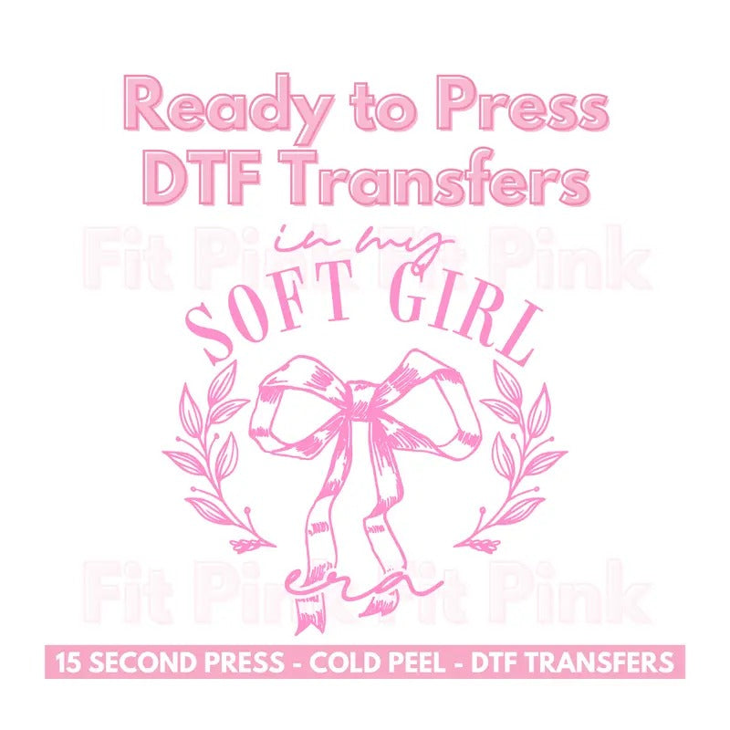 DTF Shirt Transfer - In My Soft Girl Era 10.5" w x 10.7" h Hoodie, Sweatshirt | GrindPrints.com