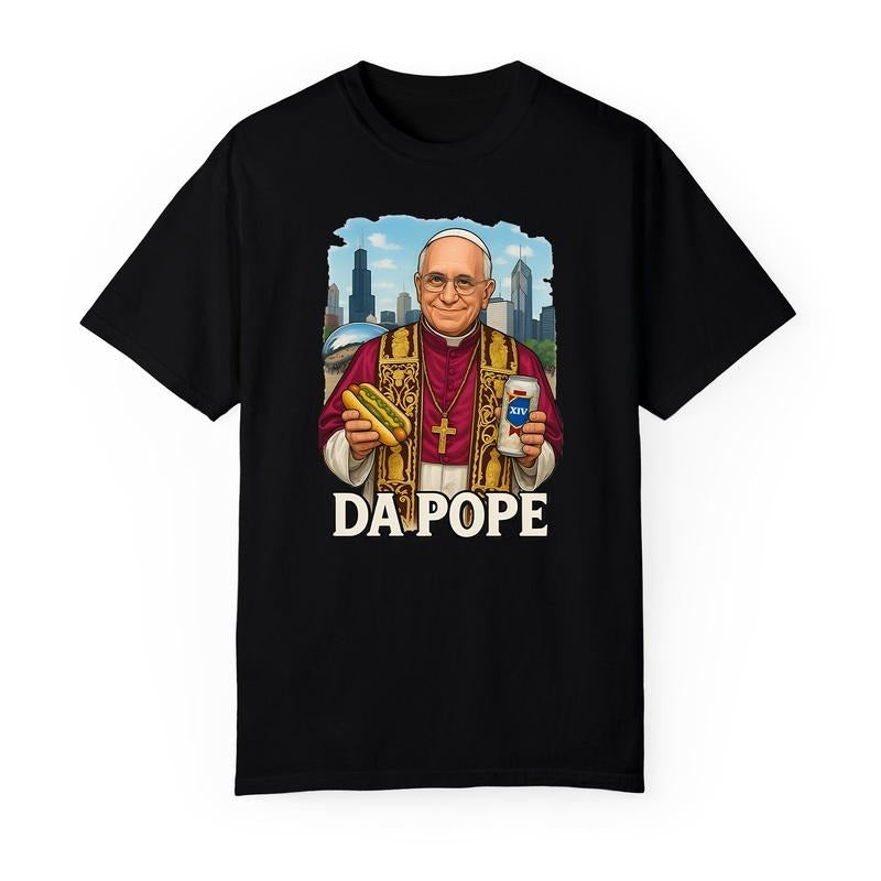 Da Pope Chicago Unisex T-Shirt, Jesus T-Shirt Gift, Christian Tee Hoodie, Sweatshirt | GrindPrints.com