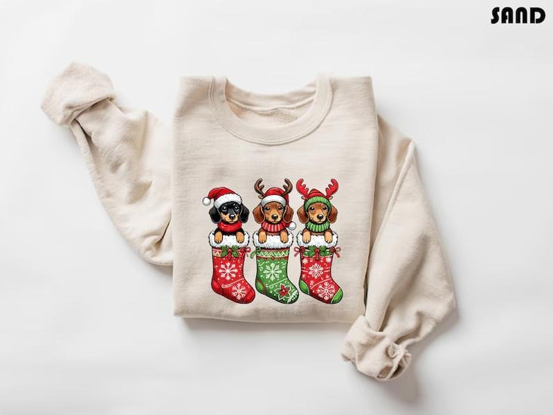 Dachshund Christmas Sweatshirt, Dog Christmas Sweatshirt, Dachshund Lover Sweatshirt, Dachshund Sweatshirt, Dachshund...