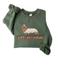 Dachshund Ghost Sweatshirt, Halloween Dog Sweater, Spooky Season Crewneck, Dog Lover Gift Fall T-Shirt Hoodie