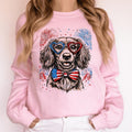 Dachshund Patriotic Dog, USA, America, Pet Lover, 4th of July Sweatshirt, Crew Neck, Women's, Crewneck T-Shirts, Hoodie