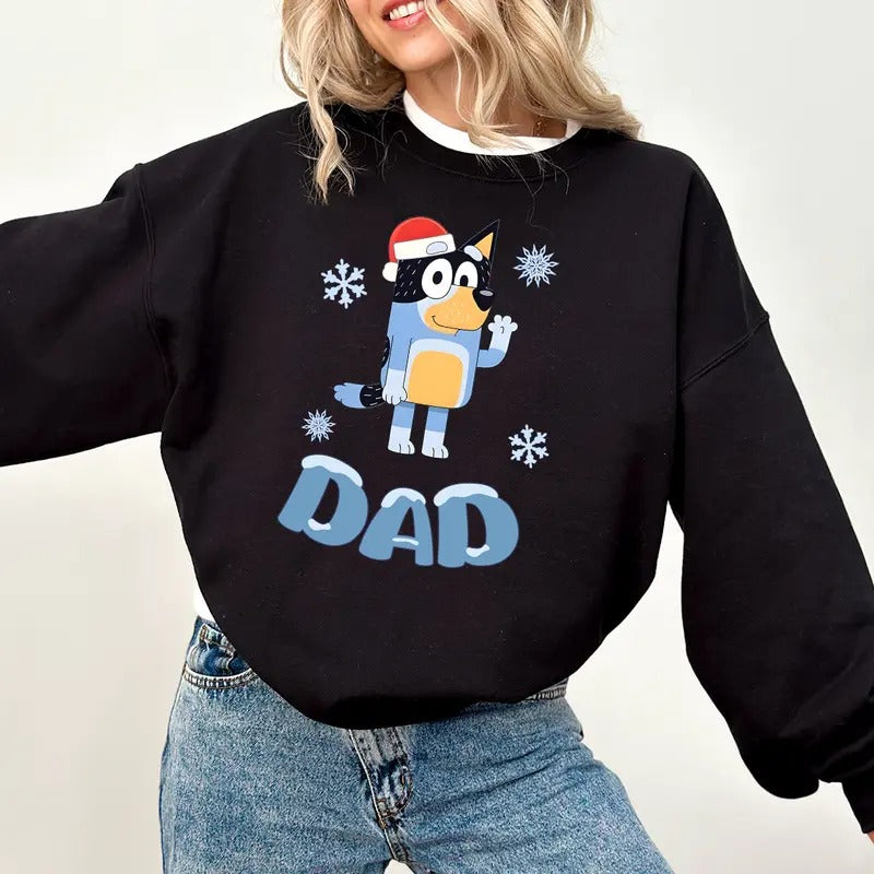 Dad Blueys Family Matching Shirts Dad Mum Blueys Merry Blueys Cute Blueys T-Shirts, Hoodie, Sweatshirt