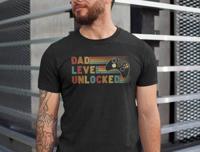 Dad Level Unlocked Shirt Funny New Dad Dad Gaming Shirt First Time Dad New Super Dad Announcement Shirtstyle{N002}2 T-Shirts, Hoodie, Sweatshirt