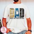 Dad Man of God Protector Hero shirt,dad shirt,christian dad shirt,praying dad shirt,bible verse shirt,father...