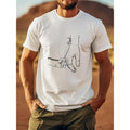 Dad and Daughter - Father's Day Gifts - Men's Front Printed Short-sleeved T-shirt