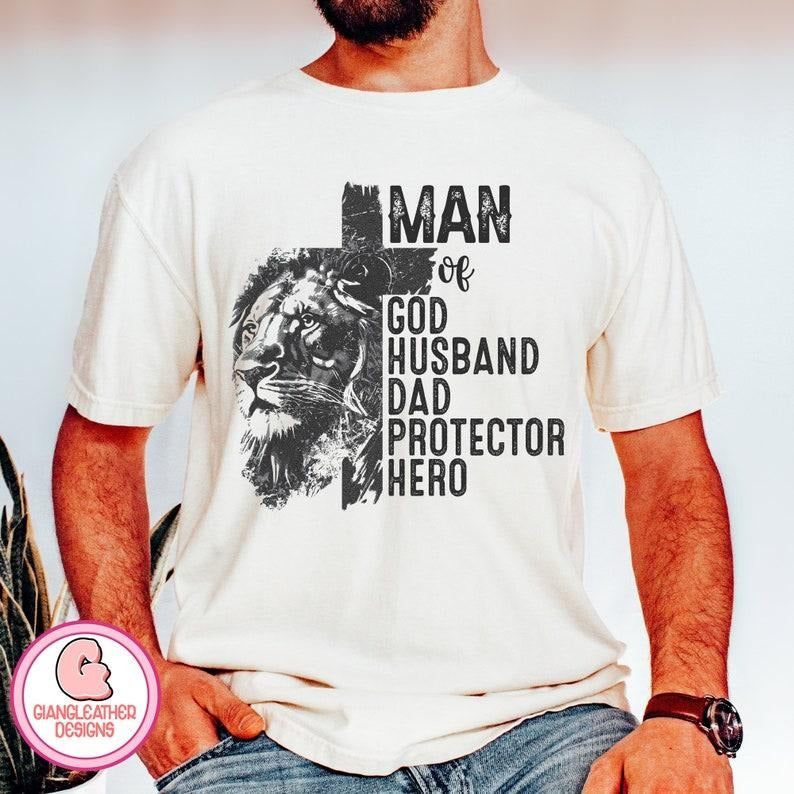 Dad Shirt Christian Shirt Man God Shirt Bible Verse Shirt Jesus Shirt Dad Lion Shirt Father Shirt Christian Cross Shirt Dad Shirt Christian Dad T-Shirts, Hoodie, Sweatshirt