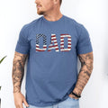 Dad, Patriotic, American Flag, Stars Stripes, Father's Day, Fourth of July, USA, Soft Style T-Shirt, Soft Style Tee,...