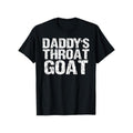 Daddy'S Throat Goat" Fun& Sexy Distressed Cotton T-Shirt for Men- Casual, Breathable Summer Tee with Geometric Pattern...