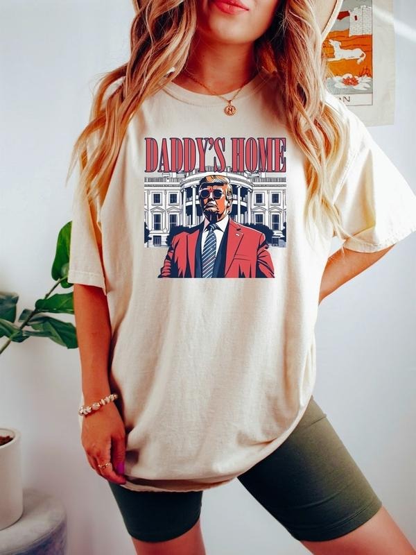 Daddy's Home Shirt, White House Trump 2024 Shirt, 4th of July Shirt, Trump Sweatshirt, Trump Gift Hoodie | GrindPrints.com