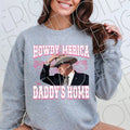Daddy's Home Trummp, Howdy Merica Country Western Cowboy Pink Trummp Sublimation File For Cowgirl Trummp 2024 Supporters...