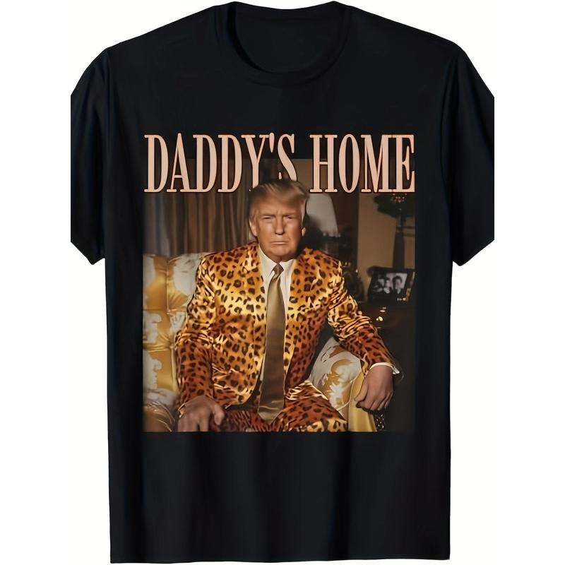 Daddy's Home Trump Shirt Trump 2024 Leopard Print Fun MAGA T-shirt Hoodie, Sweatshirt | GrindPrints.com