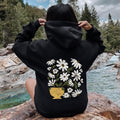 Daisies, Retro Floral Design Hoodie T-Shirts, Sweatshirt | GrindPrints.com