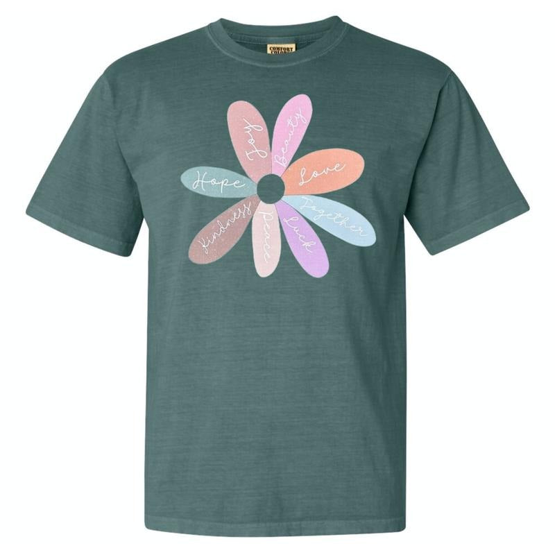 Daisy Affirmations Comfort Colors T-Shirt Hoodie, Sweatshirt | GrindPrints.com