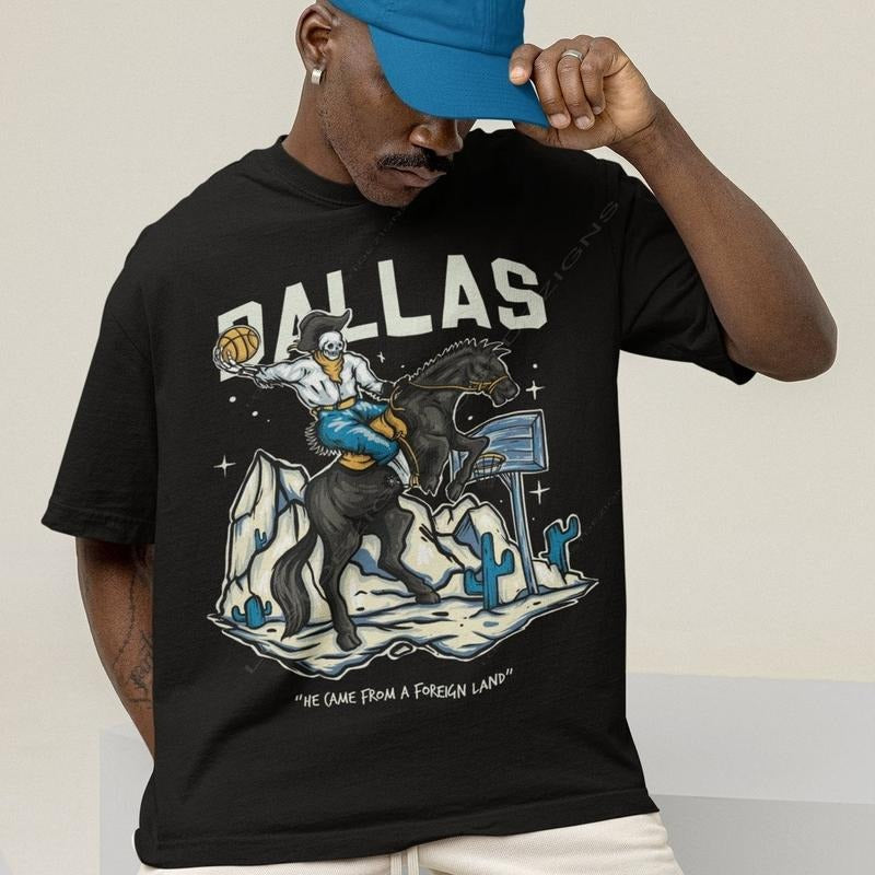 Dallas Basketball T-Shirt | Dallas Basketball Graphic Bootleg Shirt | Dallas Shirt | Norse Shirt | Dallas Fans Casual...