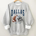 Dallas Football Unisex Vintage Sweatshirt - Classic Fit T-Shirts, Hoodie | GrindPrints.com