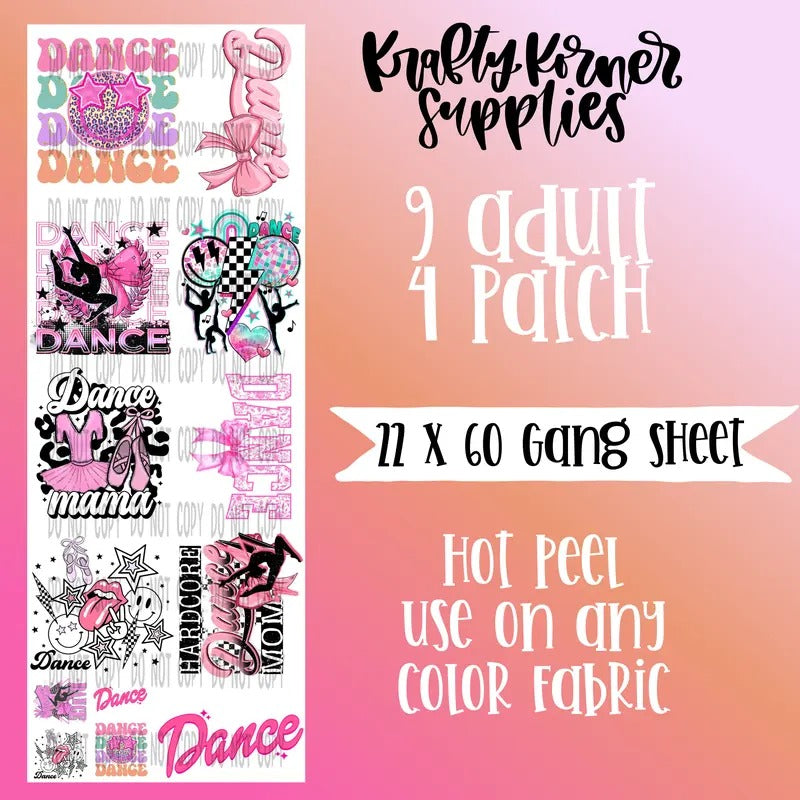Dance DTF Transfer Gang Sheet, 22 x 60 T-Shirts, Hoodie, Sweatshirt | GrindPrints.com
