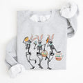 Dancing Easter Skeleton, Rabbit, Bunnies Sweatshirt, Women's Crew Neck, Crewneck T-Shirts, Hoodie | GrindPrints.com