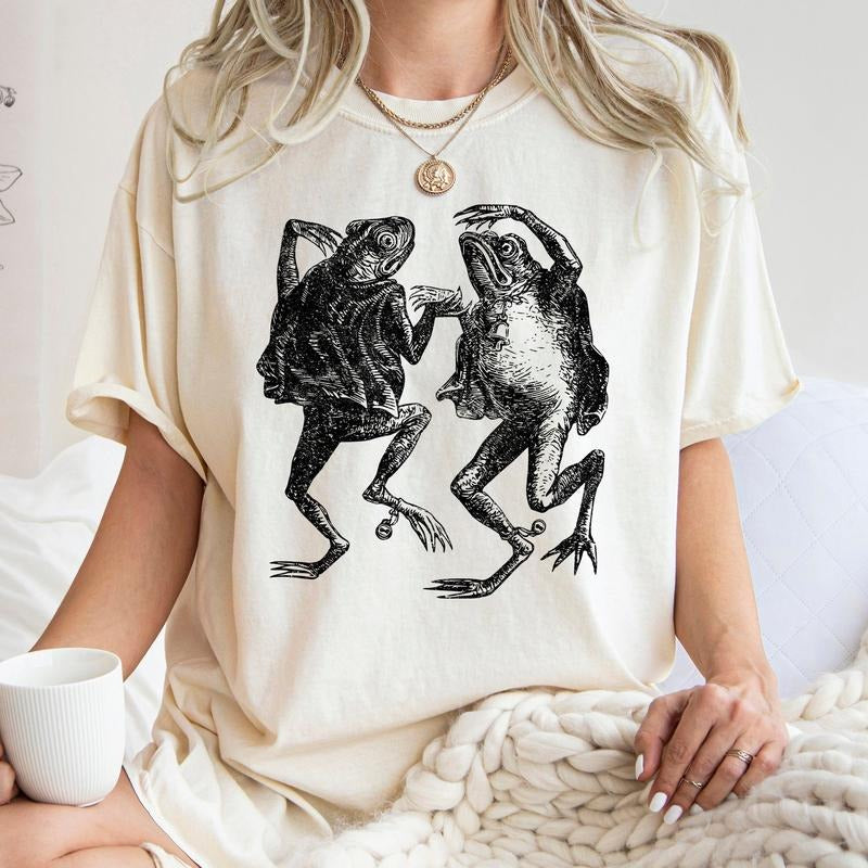 Dancing Frogs Retro Shirt Vintage Frog Comfort Colors T-Shirts, Hoodie, Sweatshirt