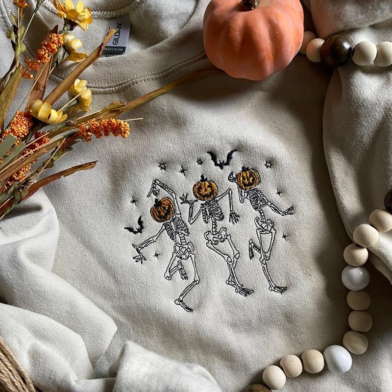 Dancing Skeleton Party Halloween Sweatshirt T-Shirts, Hoodie | GrindPrints.com