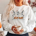 Dancing Skeleton Sweatshirt, Pumpkin Sweater, Pumpkin Skeleton Shirt, Fall Sweatshirt, Halloween Party Sweatshirt, Spooky...