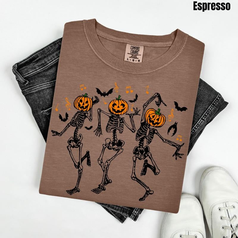 Dancing Skeleton Trio Comfort Colors T-Shirt 'NLB' Hoodie, Sweatshirt | GrindPrints.com