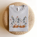 Dancing Skeleton tshirt Pumpkin Sweater Pumpkin Skeleton Shirt Fall Sweatshirt Halloween Party Sweatshirt Spooky Season...