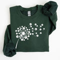 Dandelion, St. Paddy's Day, Coquette, Bow, Clover, Shamrock, Lucky, Irish, Lucky Charm, St Patrick's Day Sweatshirt, Crew...
