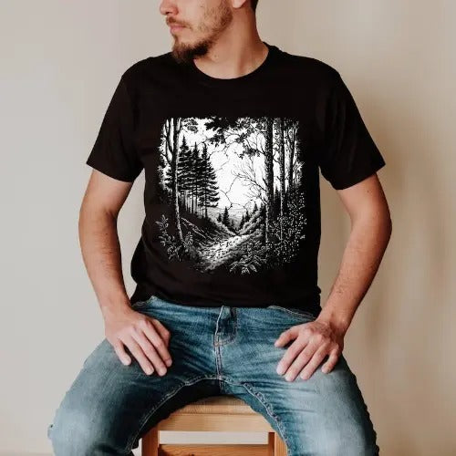 Dark Forest Shirt, Nature T-Shirt, Dark Woods T-Shirt, Trees T-Shirt, Nature Lover Tee, Goblincore Tee, Crown Shyness...