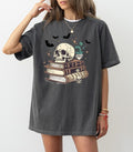 Dark Romance T-Shirt, Books Skull , Book Lover Skeleton Shirt, Skull Book Shirt, Halloween gift for Teacher, Librarian...