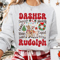 Dasher Dancer Prancer Rudolph the Red-nosed Reindeer Christmas Shirt,Christmas Frosty's Snowflake Hoodie, Snowman...