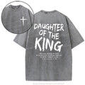 Daughter Of The King Christian Washed T-Shirt, Christian t shirts, Vintage 90s Graphic Tee, Gift Top Womenswear Cotton...