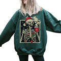 Dead Inside Skeleton Christmas Sweatshirt Coffee Lover Christmas Gift Fall Sweater Sarcastic Christmas Coffee Shirt Hoodie