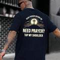 Dear Person Behind Me Need Prayer Tap My Shoulder Christian Tee Casual Style Crew Neck Short Sleeve T-Shirt Tops Trendy...