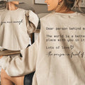 Dear Person Behind Me Sweatshirt, You Matter Sweatshirt, You Are Enough Sweatshirt, Mental Health Matters Sweatshirt,...