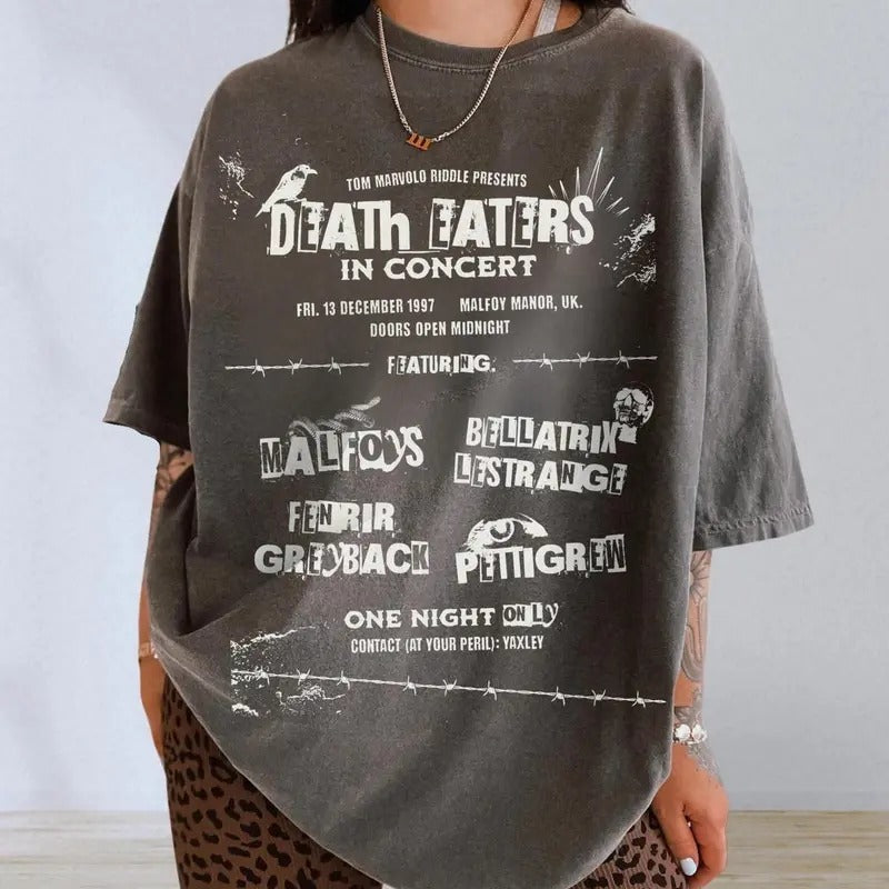 Death Eaters in Concert Tee Unisex Comfort Colors Subtle HP Shirt Pottery Gift Aesthetic Universal Tshirt Magical...