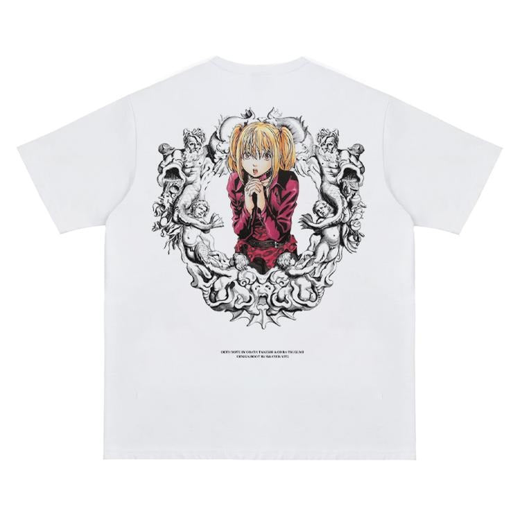 Death Note "Misa Amane" Vintage Oversized Tee Anime T-shirt 100% Cotton Original Design Men's Top for Fans DTG Printing...