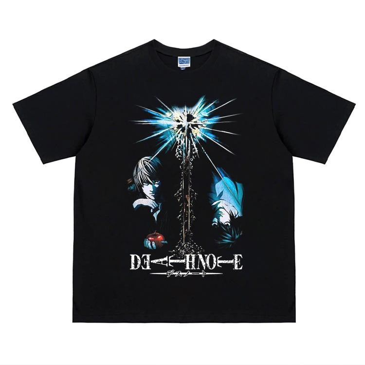 Death Note "Survivor" Heavyweight Vintage Tee 100% Cotton OVERSIZED Anime T-shirt Menswear top Underwear Tshirt Underwear...