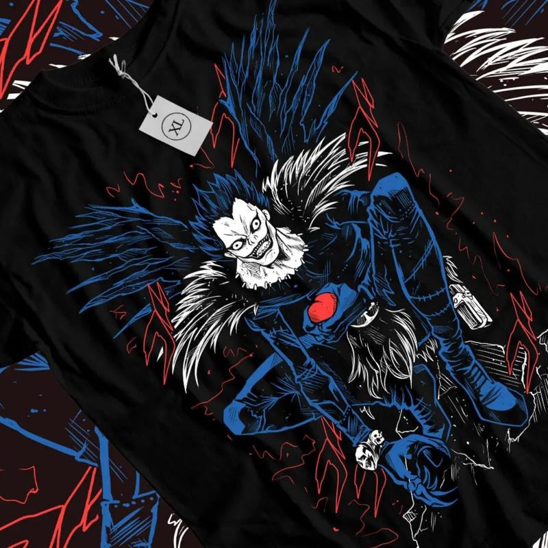 Death Note Anime T-Shirt & Sweatshirt, Ryuk Shinigami Graphic Tee, Anime Manga Lover Gifts Ball Cotton Hoodie