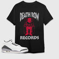 DeathRow Records 2, 3 Cement Grey Unisex Shirt, Shirt To Match Sneaker, Hiphop Rap Tee Cotton Menswear Top Hoodie, Sweatshirt